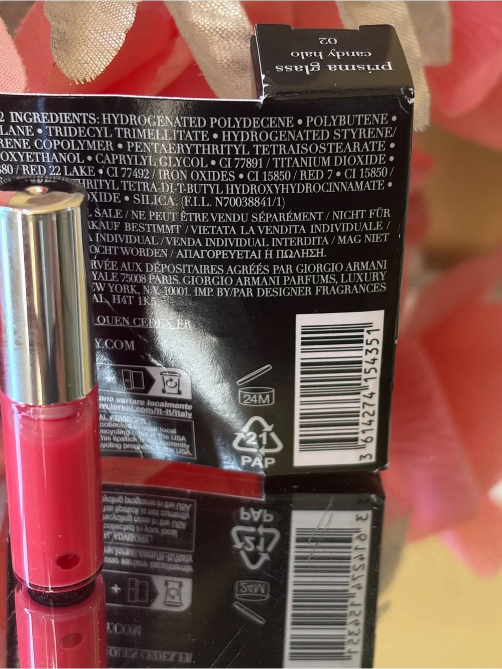 Giorgio Armani Prisma Glass Lip Gloss in Bright Pink (Candy Halo 02)